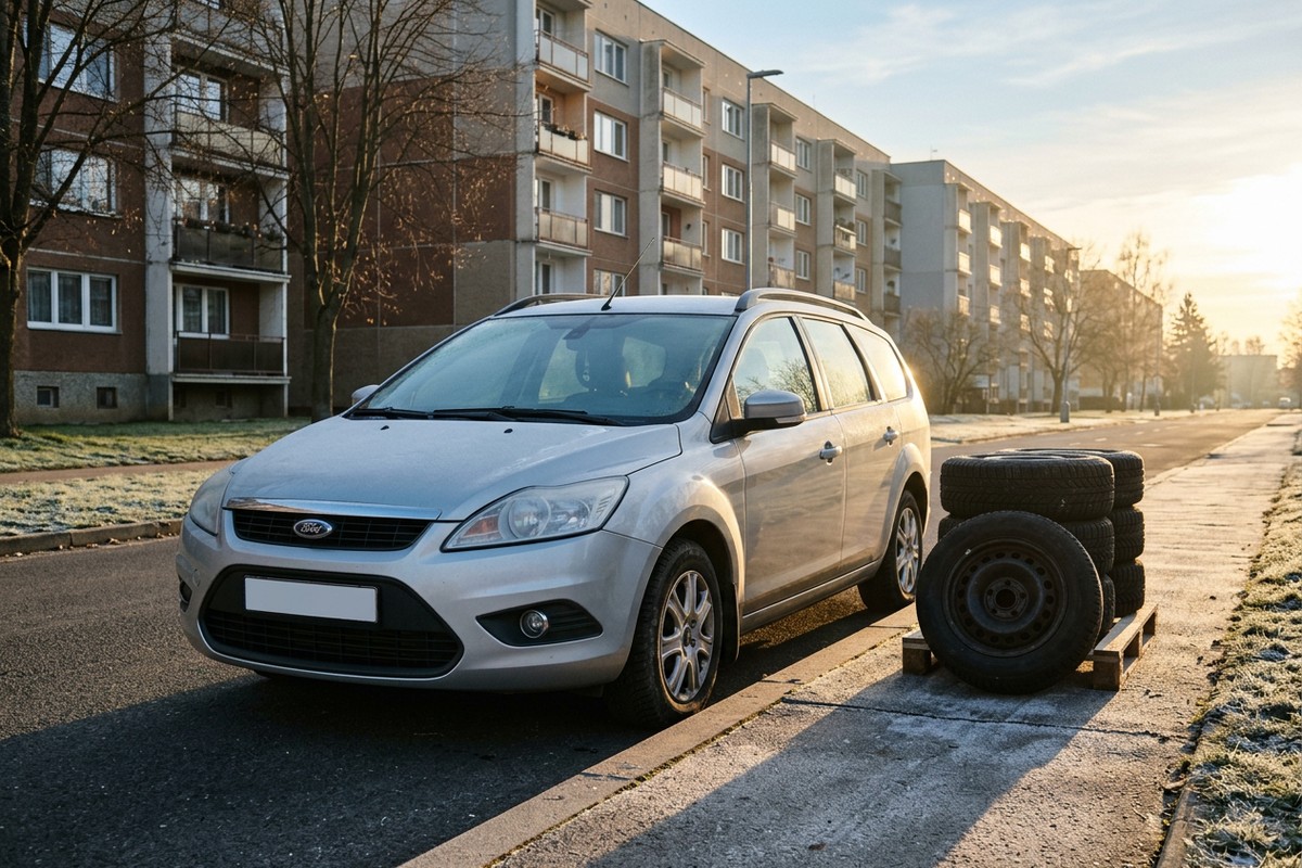 Ford Focus Mk2 (DA3, 2004–2011): pneumatiky 195/65 R15 a 205/55 R16 podle motoru